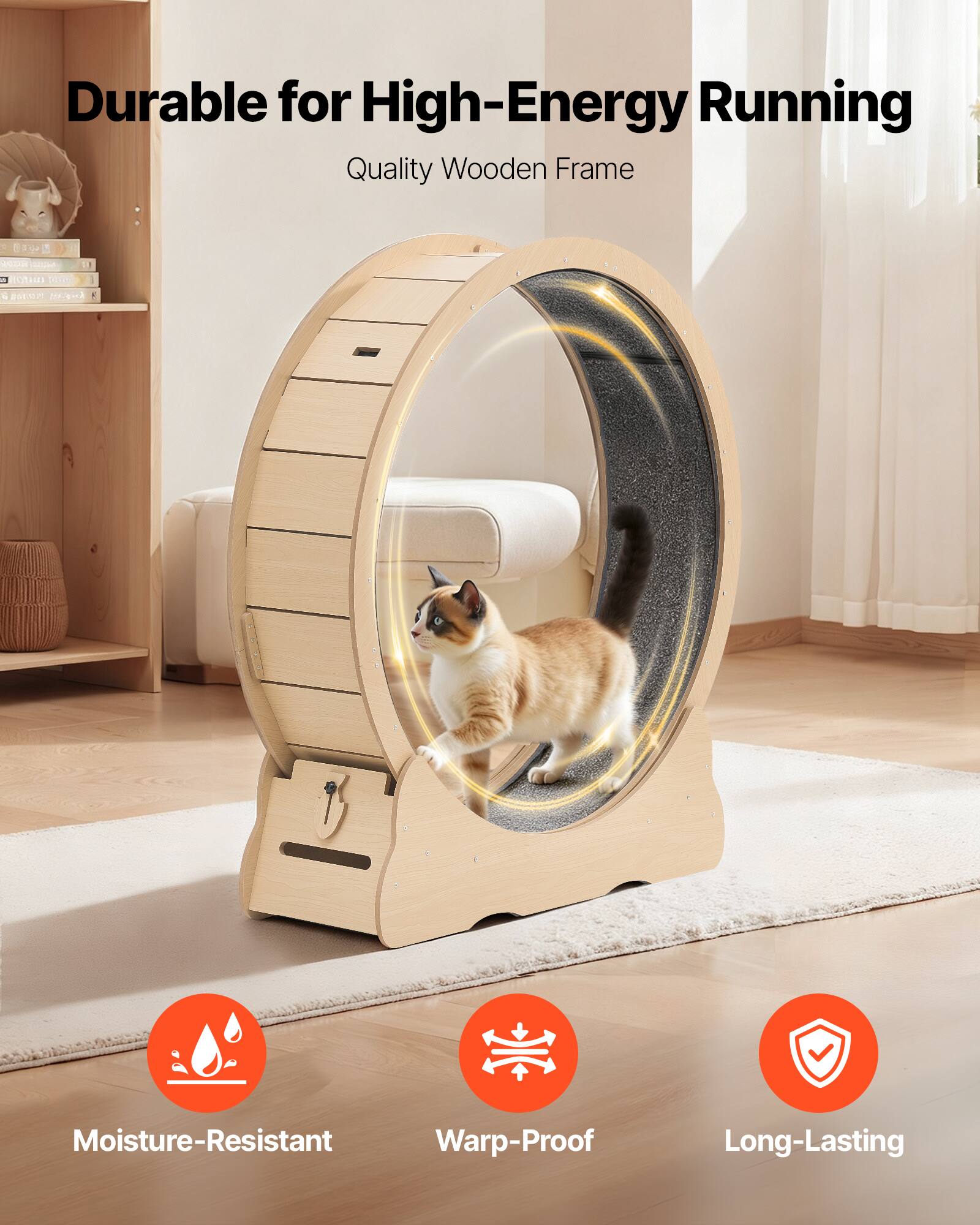 Durable for High-Energy Running  
Quality Wooden Frame  

Moisture-Resistant  
Warp-Proof  
Long-Lasting