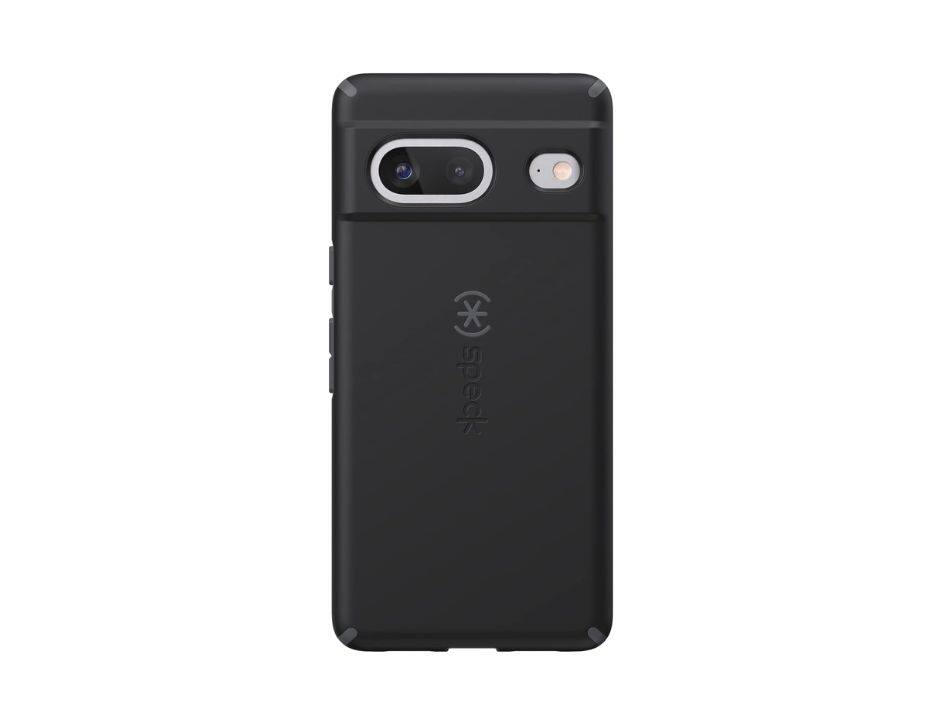 Front. Speck - Speck Impacthero Soft Touch 8 FT 2.4 M Microban Black Case For Google Pixel 7 - BLACK/SLATE GREY.