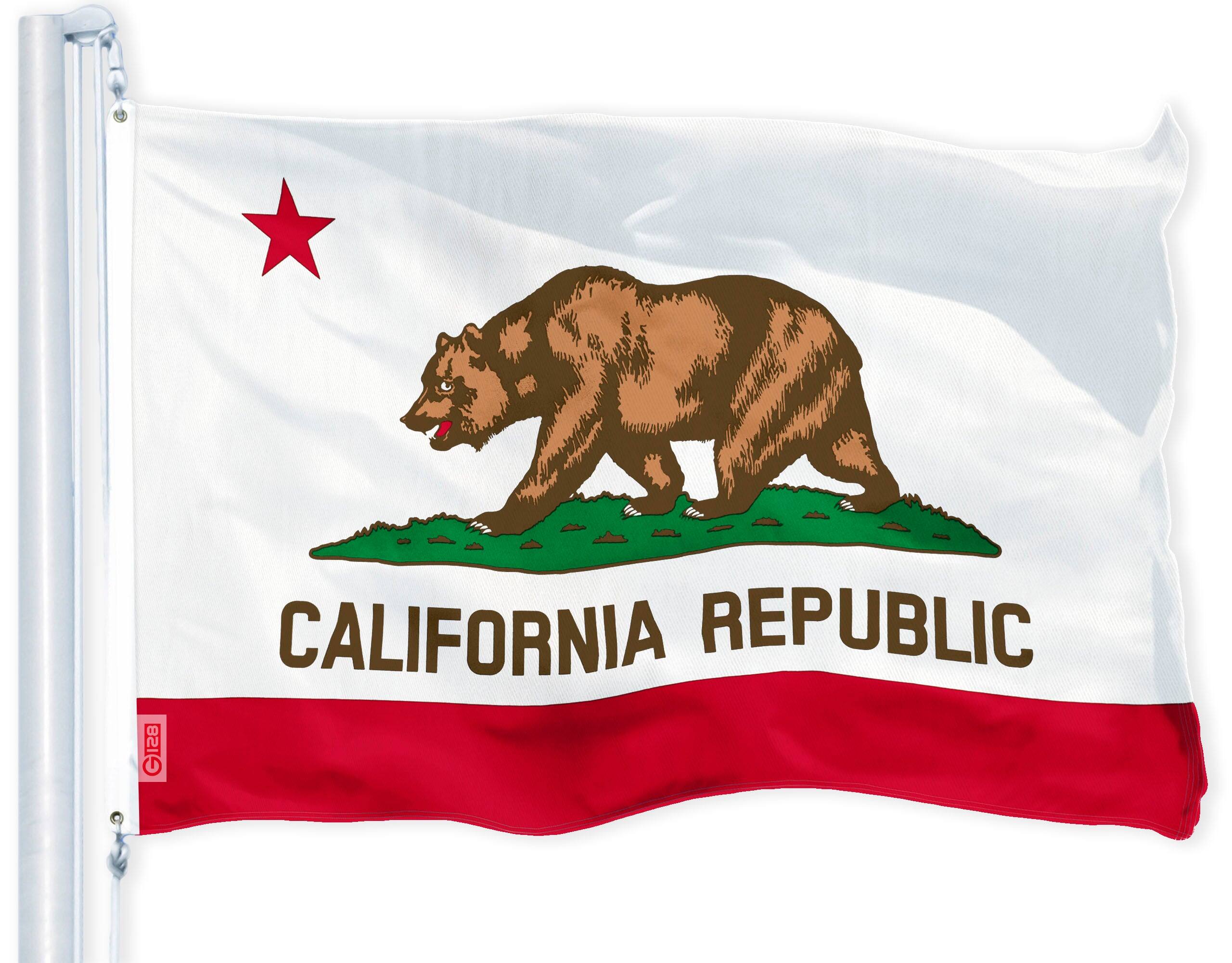 G128 - California State Flag 150D Printed Polyester 3x5 Ft - Assorted Colors