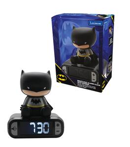 Lexibook - Batman Digital Alarm Clock with 3D Night Light & Sound Effects - Black