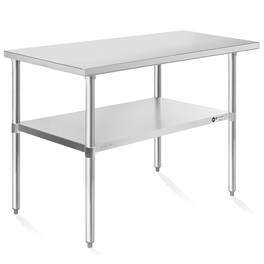 KUTLER - NSF Commercial Stainless Steel Table for Kitchen Prep and Work - Silver