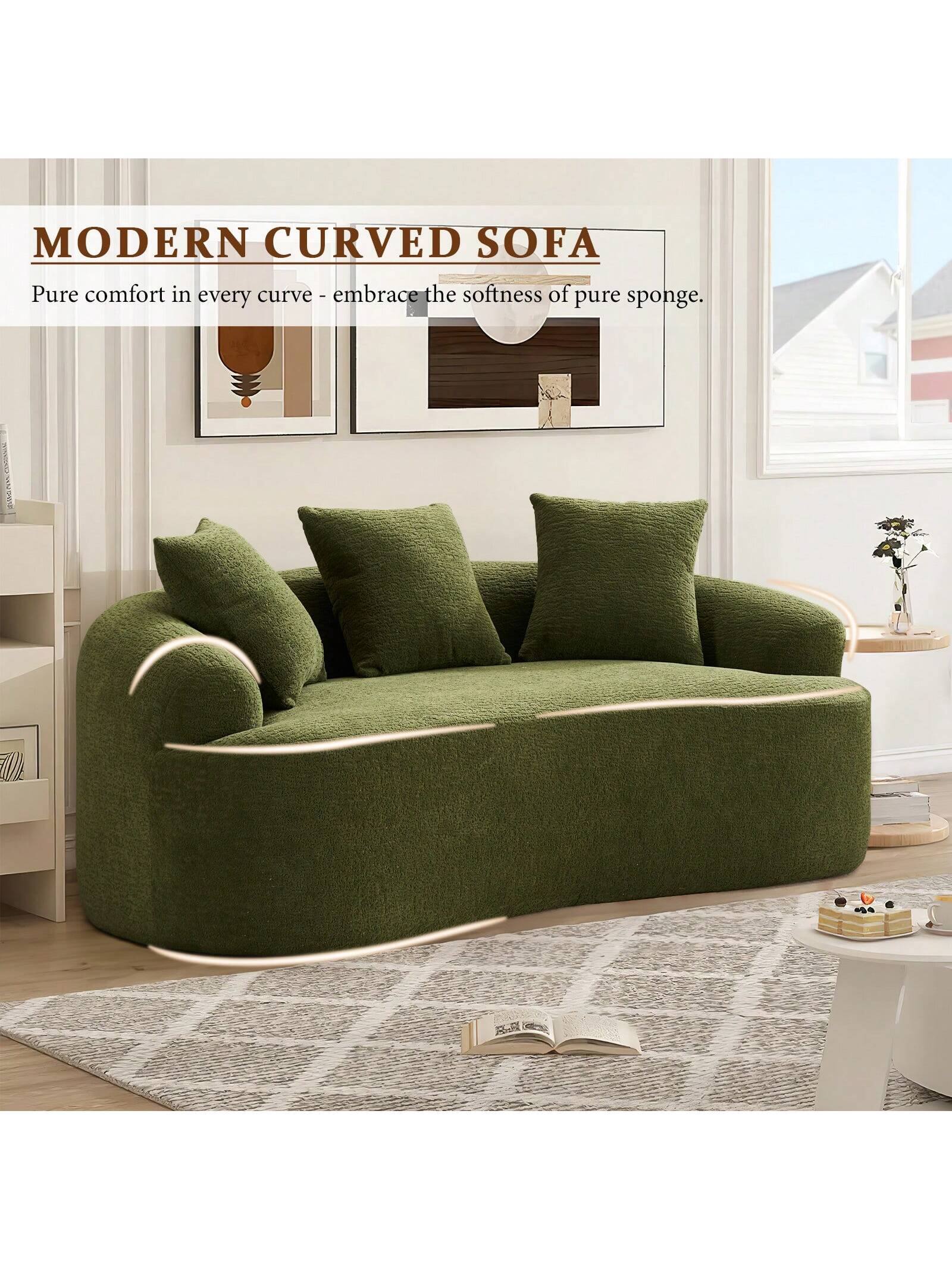 MODERN CURVED SOFA  
Pure comfort in every curve - embrace the softness of pure sponge.