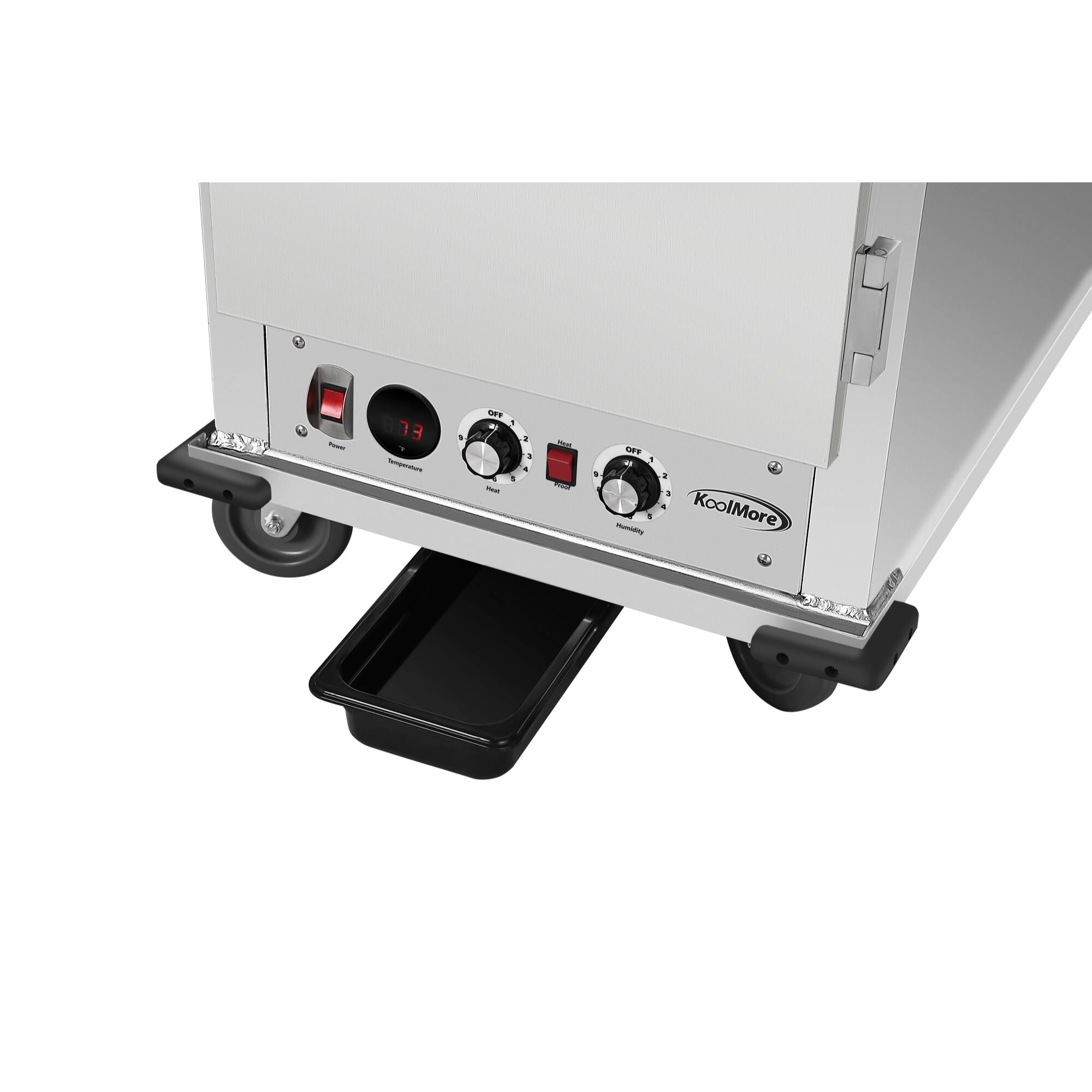 Alt View 3. Koolmore - 33 in. Commercial Insulated Heated Holding/Proofing  Cabinet with 32-Pan Capacity and Solid Dutch Doors in Silver - Silver.