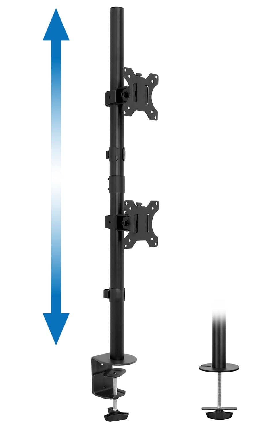 Alt View 4. Mount-It! - Vertical Dual Monitor Mount up to 32" - Black.