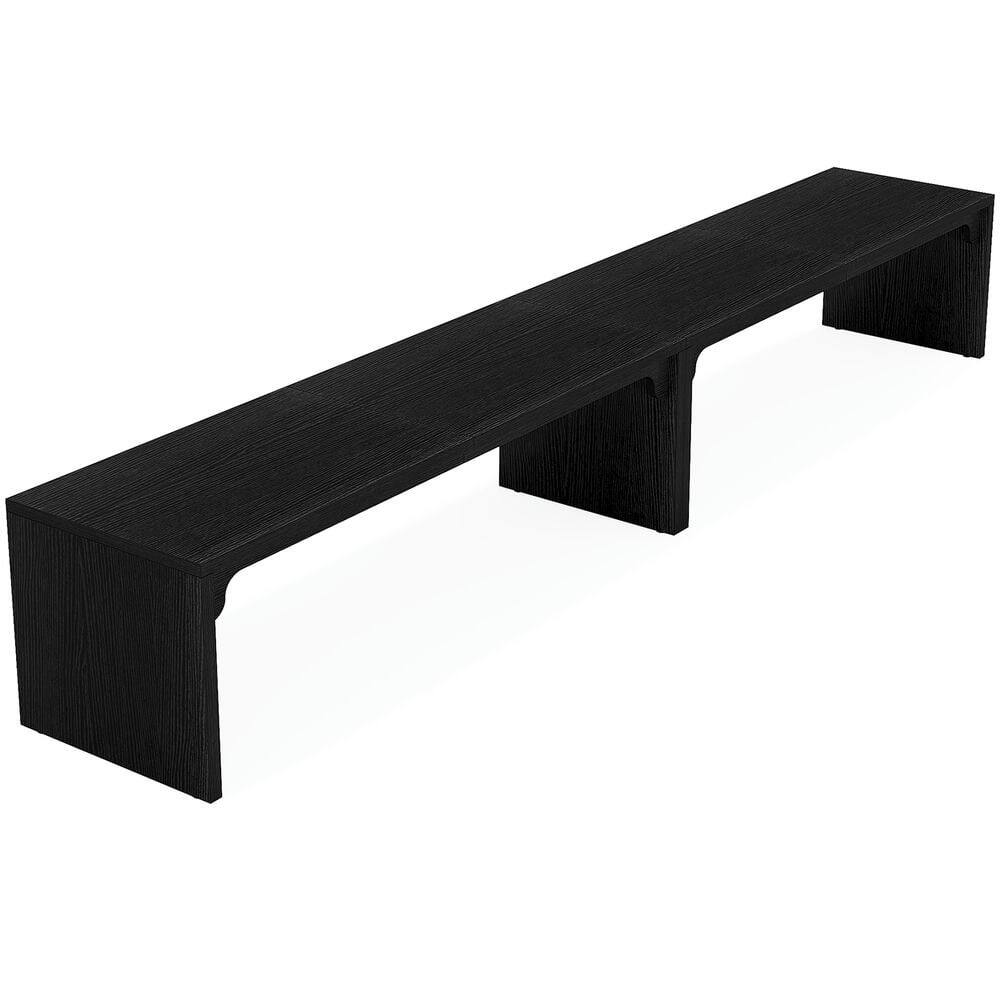 Alt View 1. Kadyn - Kadyn Study Writing Desk, Computer Desk,78.7" Two Person Desk, Wood Long Computer Desk Double Desk,Black - Black.