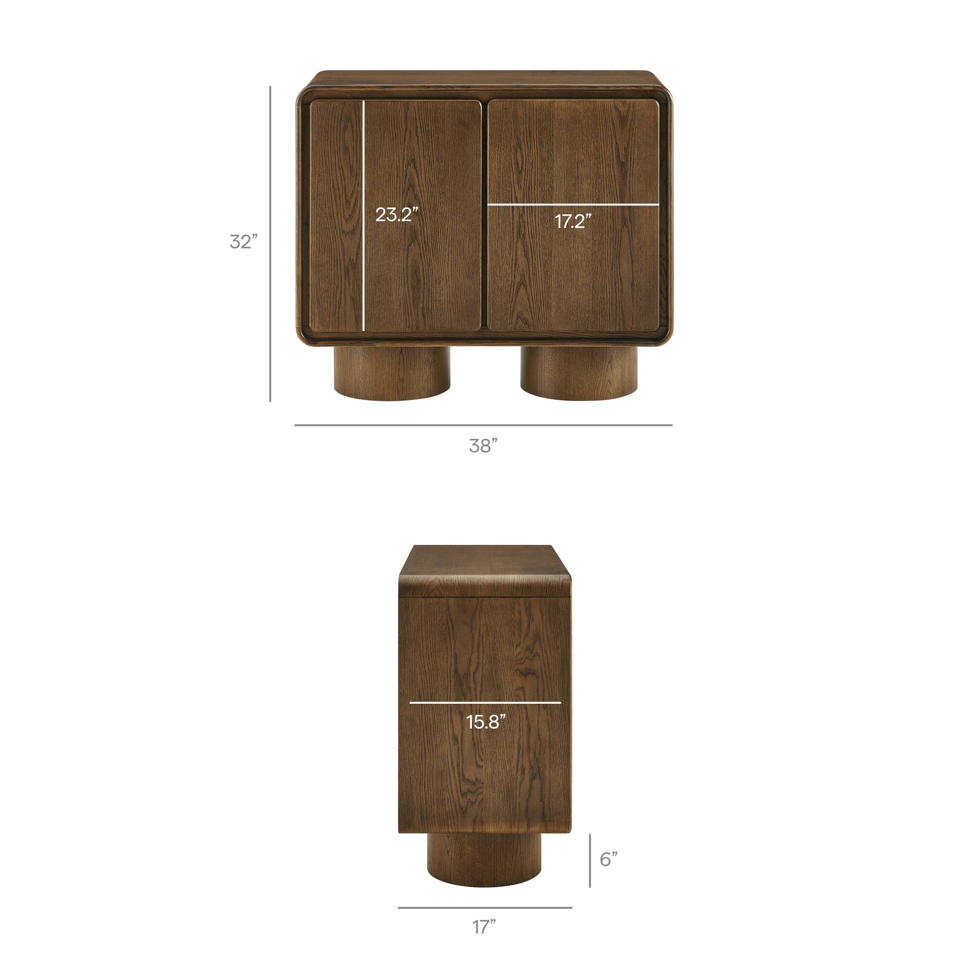 32" x 23.2" x 17.2" x 38"  
15.8" x 6" x 17"