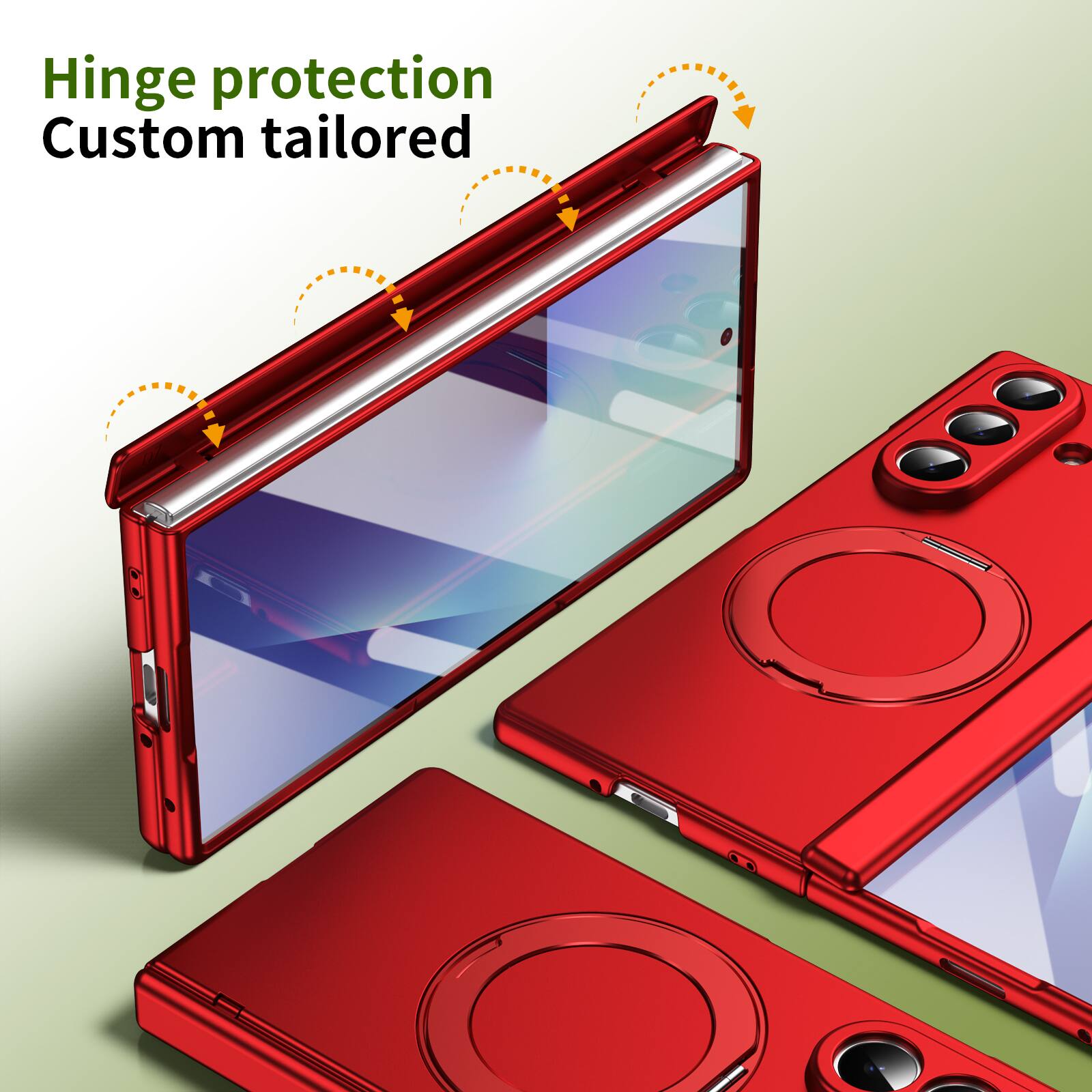 Hinge protection  
Custom tailored