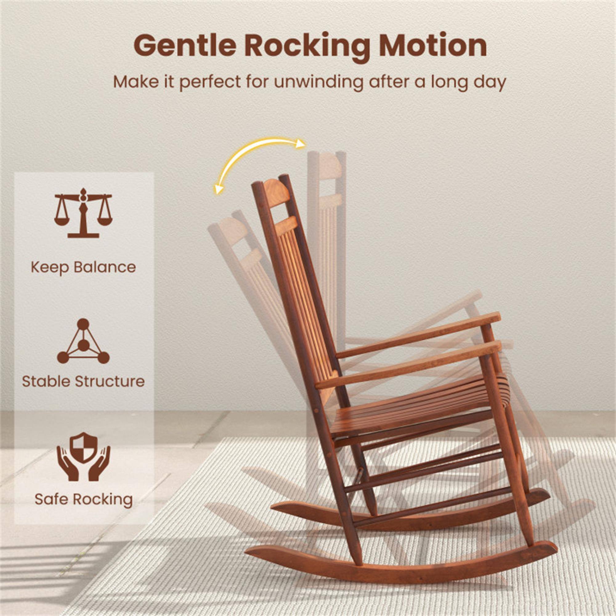 Gentle Rocking Motion  
Make it perfect for unwinding after a long day  

- Keep Balance  
- Stable Structure  
- Safe Rocking