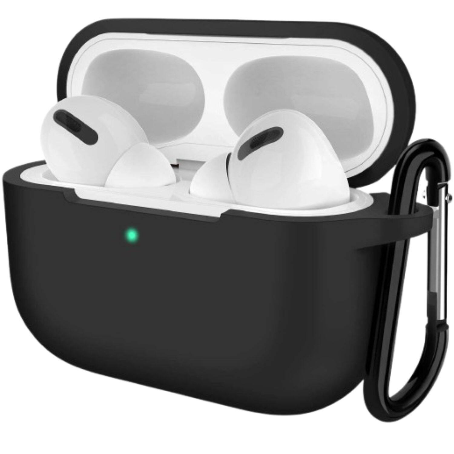 Home Collection - Black Shockproof Silicone Protective Case with Keychain for Apple AirPods Pro 3