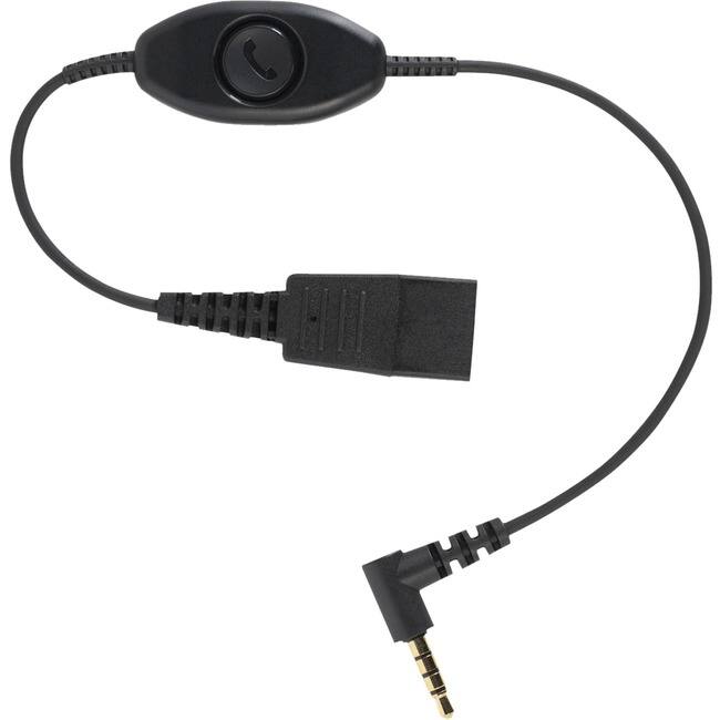 Front. Jabra - Jabra Quick Disconnect (qd) to 3.5mm Phone Cord (0.3m) - Mini-phone/Quick Disconnect Audio Cable for Audio Device.