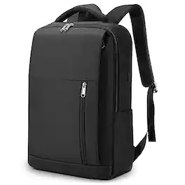 Live At Space - 17 Inch Laptop Backpack Slim Durable Business With Usb Charging Port Lightweight Casual Daypack For College Work - Black