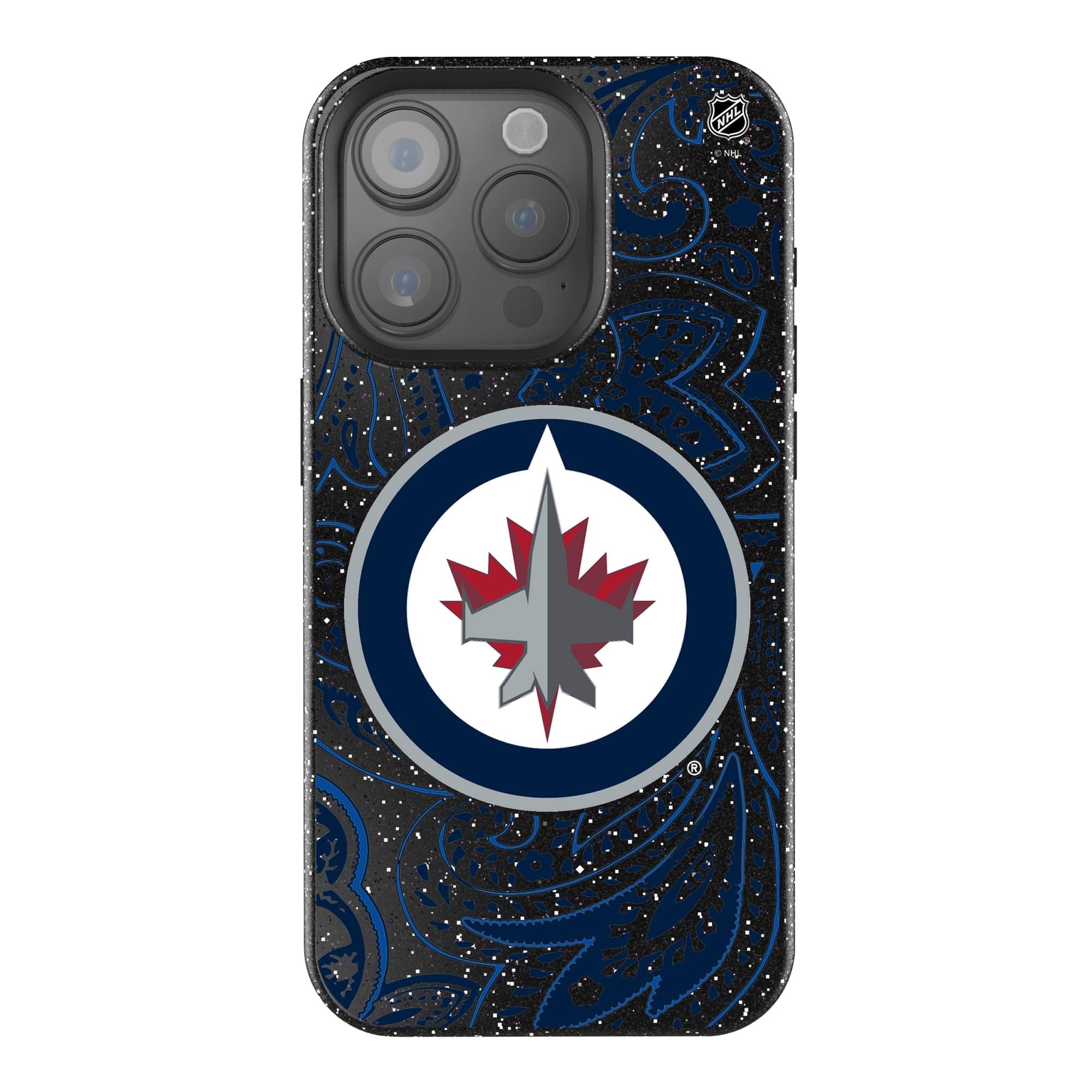 Keyscaper - NHL - Winnipeg Jets Paisley Bling iPhone Case - 16 - Black price history on PriceWatchPro