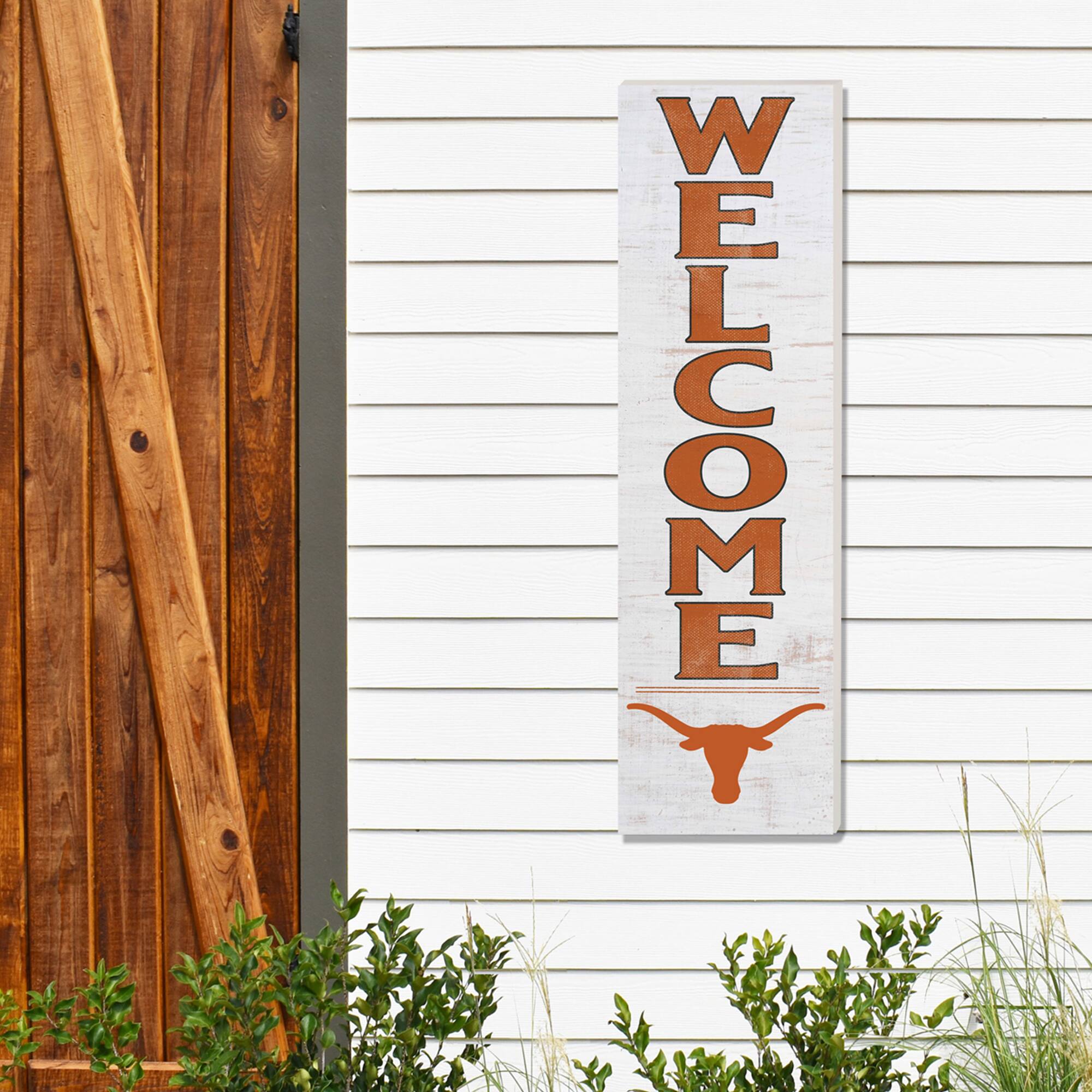 Alt View 1. Jardine - Texas Longhorns 10'' x 35'' Indoor/Outdoor Welcome Sign - White.