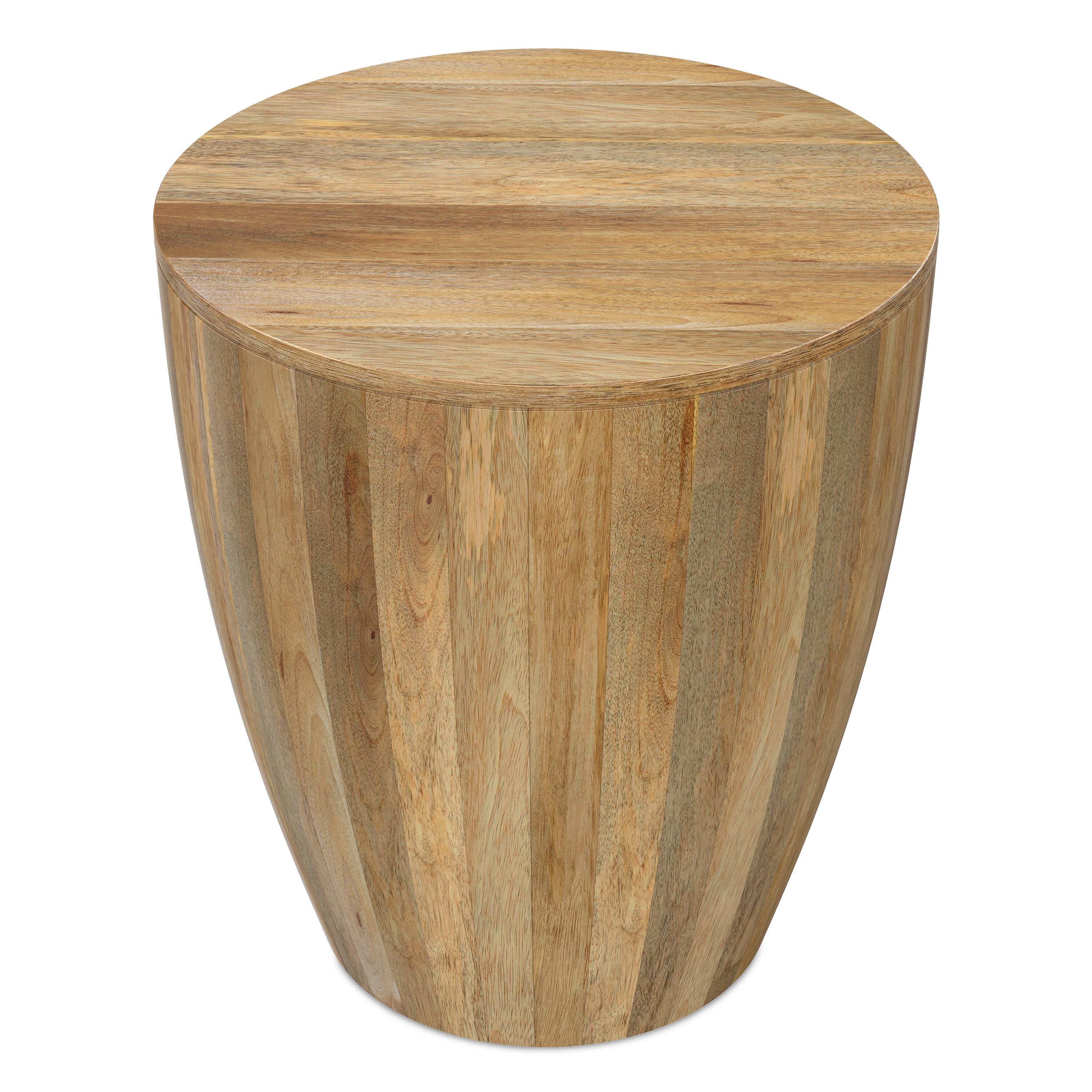 Alt View 5. Simpli Home - Elmbrook 21 inch Wide Solid Mango Modern End Table in Natural, Assembled - Natural.