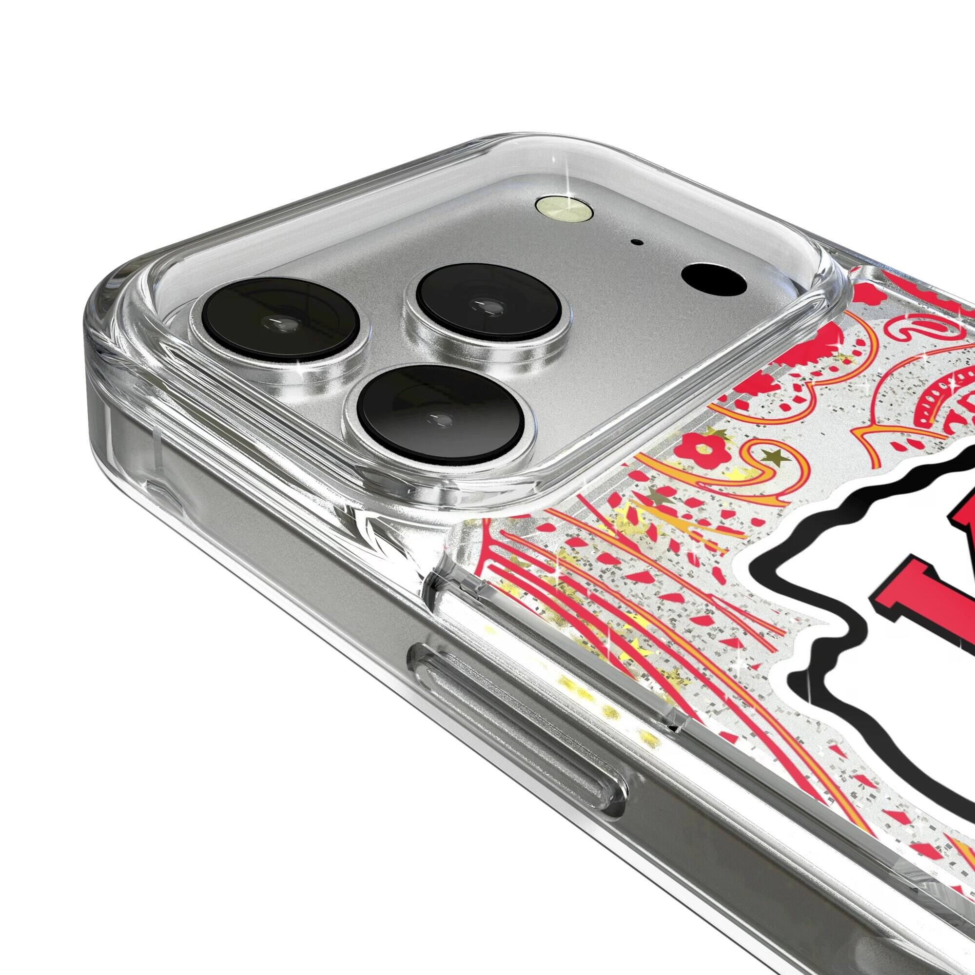 Alt View 2. Keyscaper - Kansas City Chiefs iPhone Paisley Design Glitter Case - 15 - Multicolor.