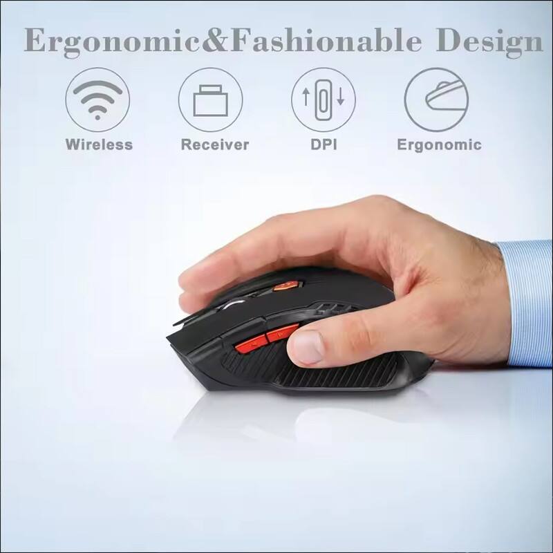 Ergonomic & Fashionable Design

- Wireless
- Receiver
- DPI
- Ergonomic