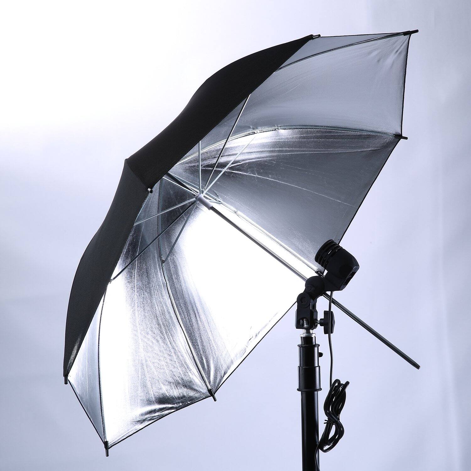 Angle. Neewer - 2-Pack 33" Reflective Umbrella, Black/Silver.