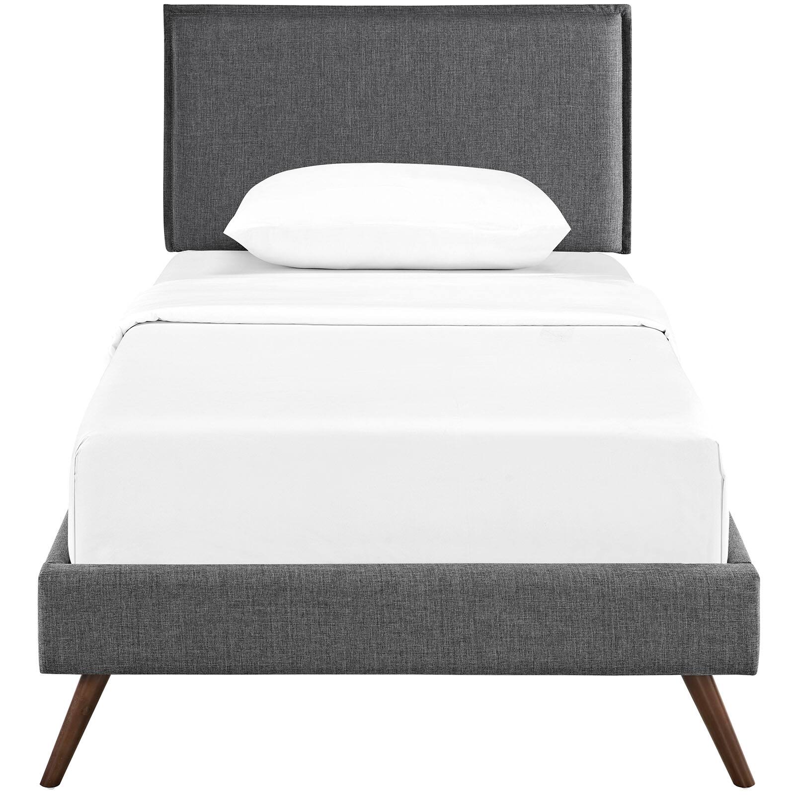 Alt View 1. Modway - Maisie Stainless Steel Queen Bed Frame - Gray.
