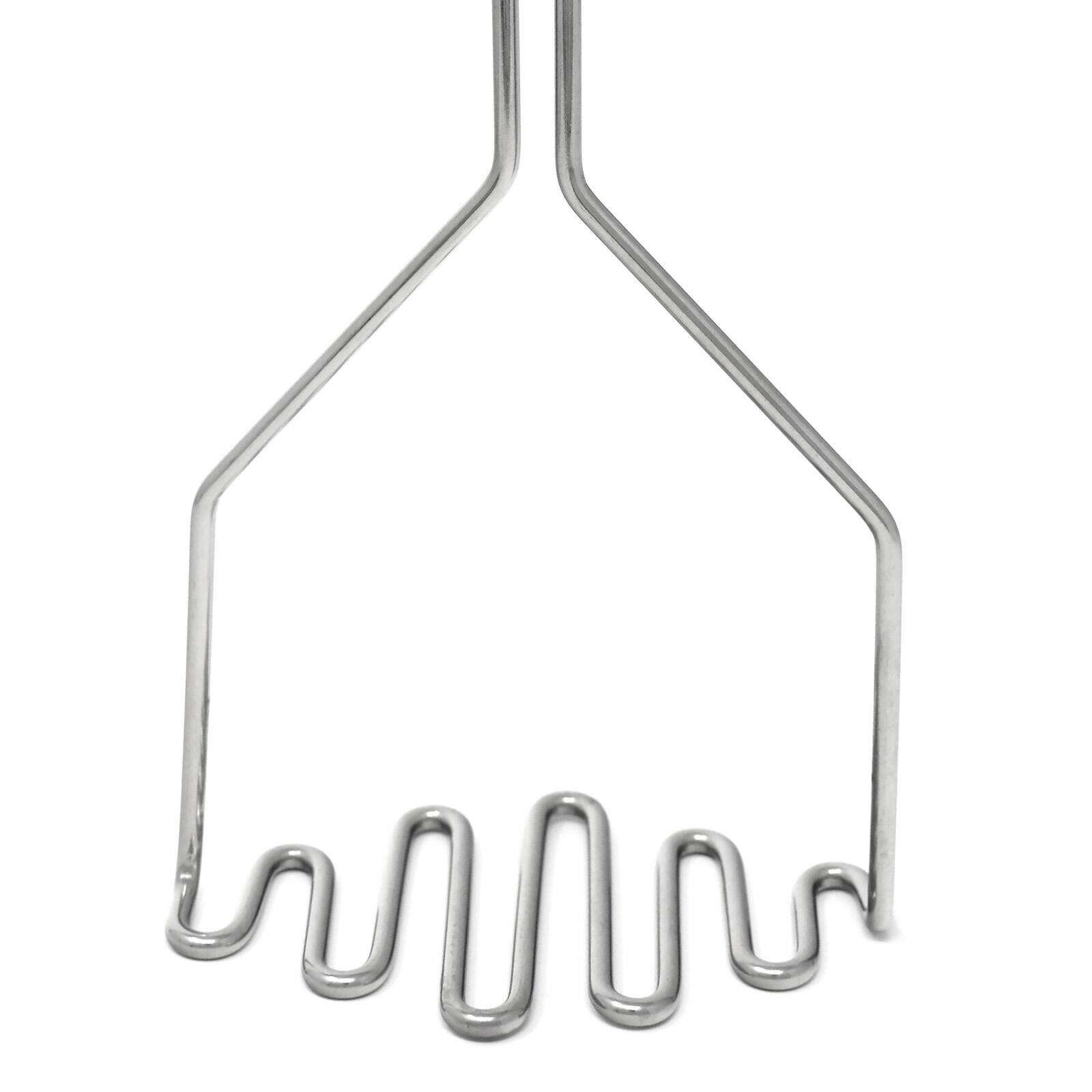 Alt View 2. Norpro - Krona Potato Masher - Stainless Steel, Heavy Duty - Silver.