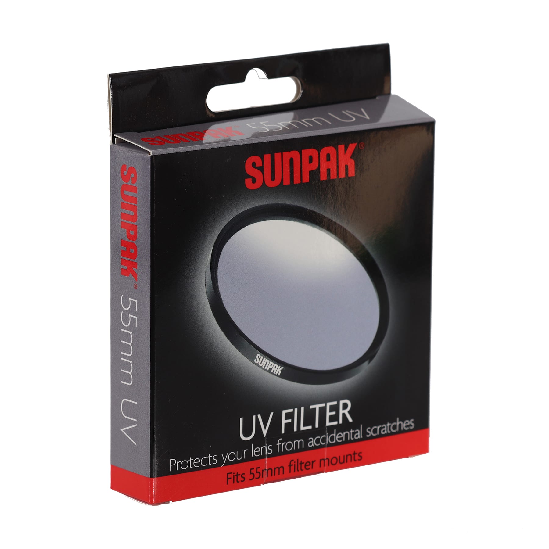 Left. Sunpak - Circle 55mm Ultraviolet Lens Filter.