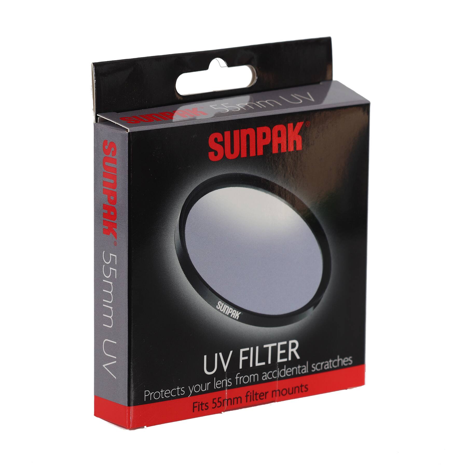 Left. Sunpak - Circle 55mm Ultraviolet Lens Filter.