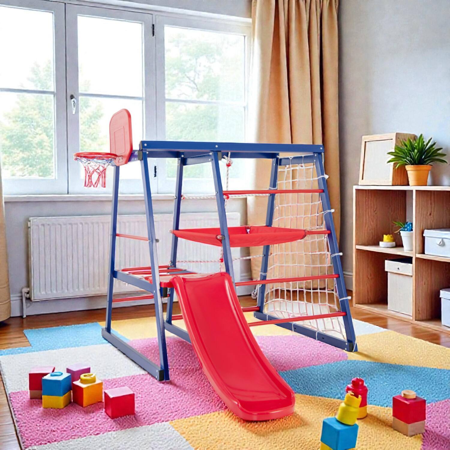 BreeBe - Metal Adventure Climbing Gym for Toddlers – 7-in-1 Play Center - Blue price history on PriceWatchPro