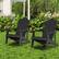 Alt View 10. Costway - Costway Patio HIPS Adirondack Chair with Cup Holder Weather Resistant Outdoor 380 LBS - Black.
