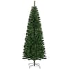 Front. Homcom - Pencil Christmas Tree, Unlit Artificial Christmas Tree Slim Douglas Fir Xmas Tree with Realistic Branches, Halloween - Green.