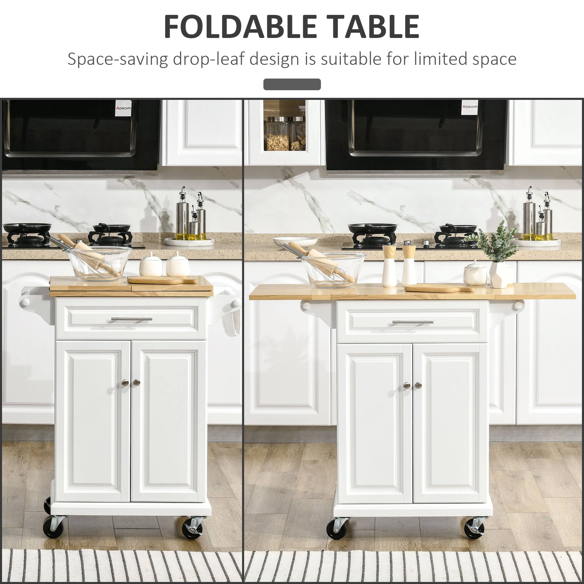 FOLDABLE TABLE  
Space-saving drop-leaf design is suitable for limited space