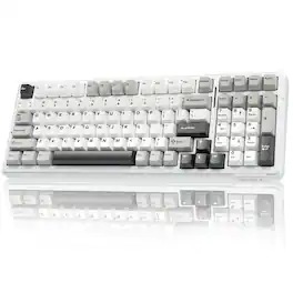 METALTON - F99 Tri mode Bt5 0 2 4ghz c Pre lubed Keyboards For Pc tablet xbox ps4 ps5 renewed - Black&Grey&White