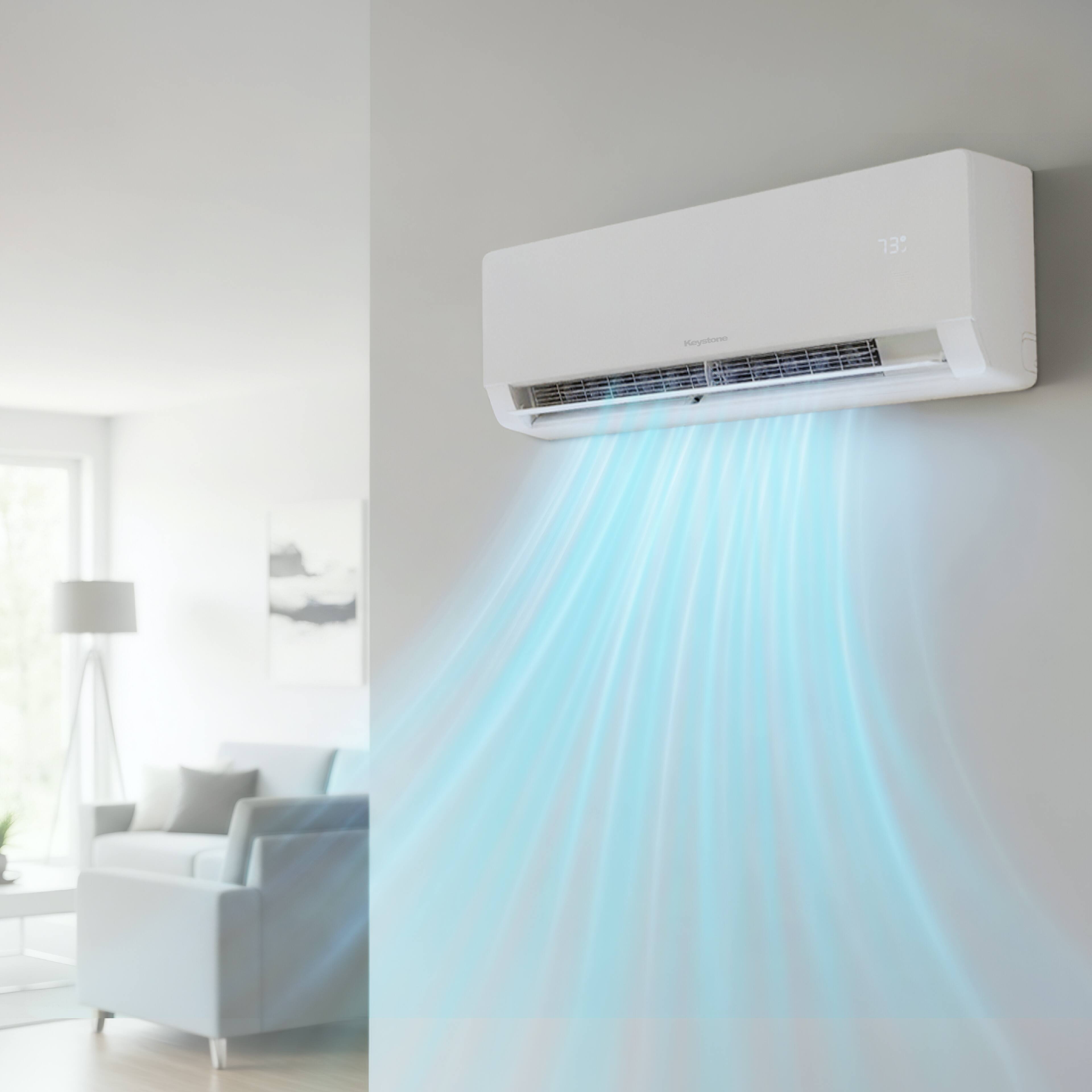 Alt View 18. Keystone - Core 230V 1,500 Sq. Ft. 24,000 BTU Smart Mini Split Air Conditioner 24,000 BTU Heater - White.