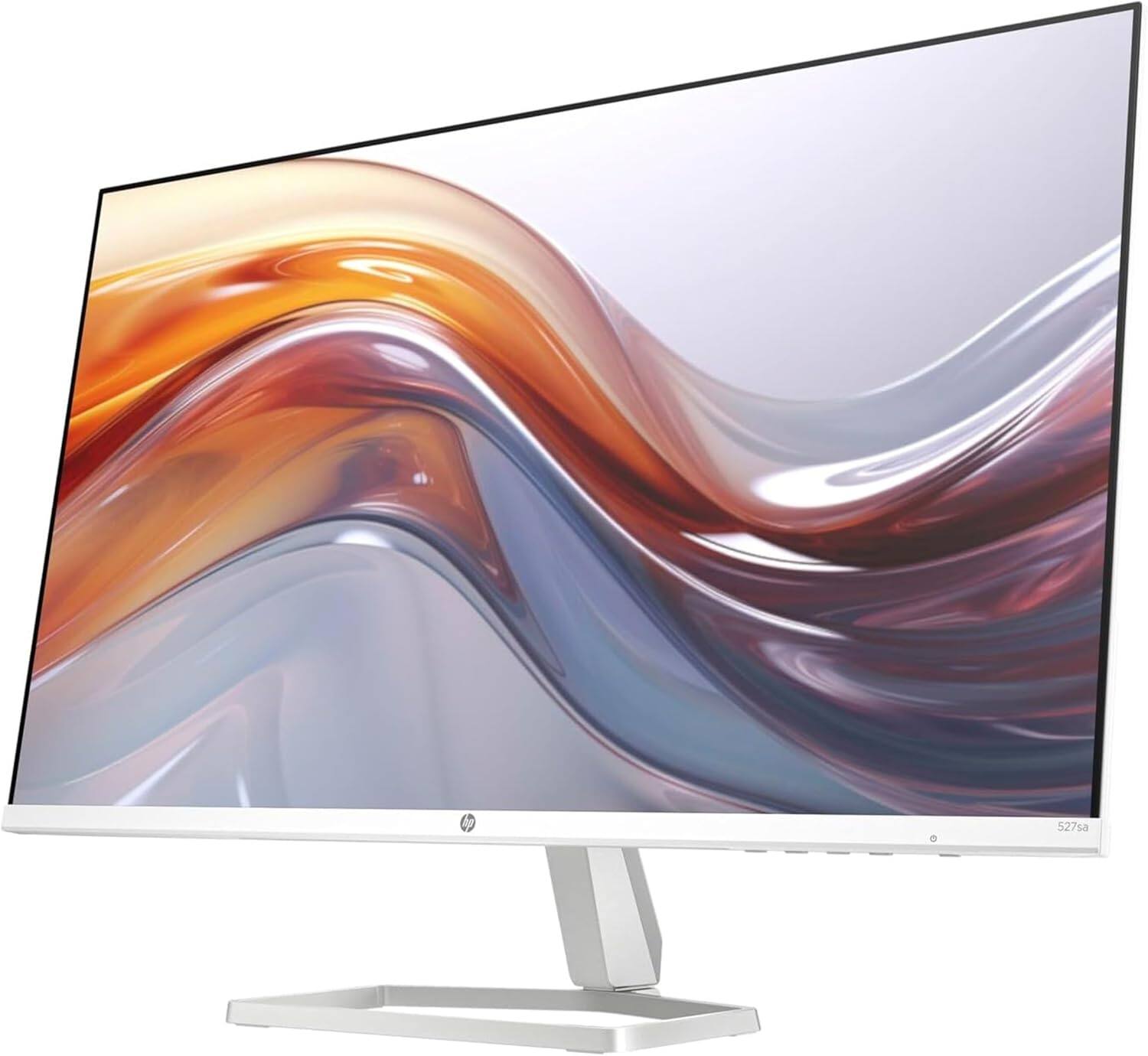 Left. HP - HP Series 5 27" FHD IPS Monitor with 5ms Response Time, Flicker Free, Anti-Glare, HDMI & DKZ Hub, White/Silver 2 Pack - White/Silver.