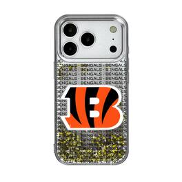 Keyscaper - NFL - Cincinnati Bengals iPhone Text Backdrop Design Glitter Case - 15 - Multicolor