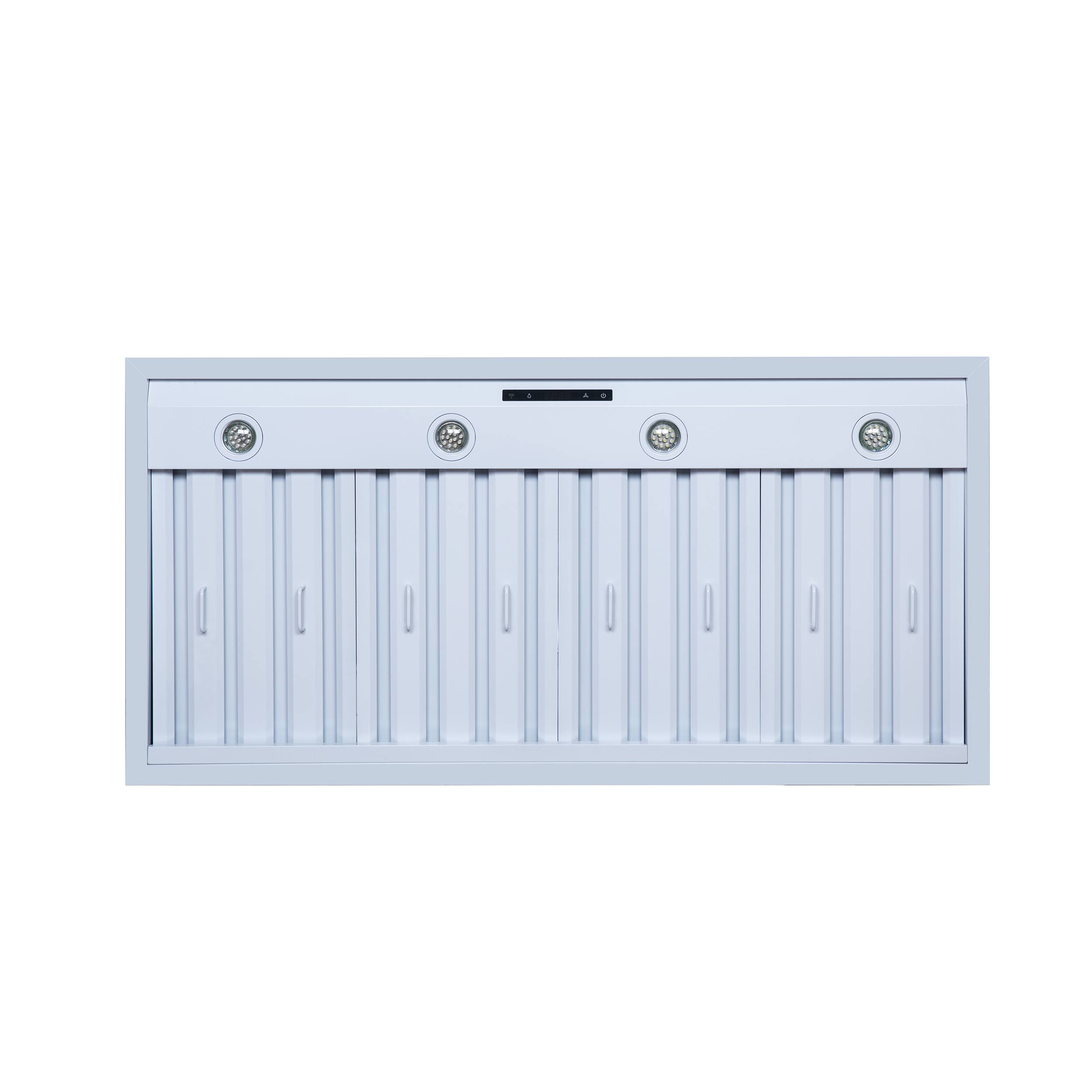 Alt View 3. Forno Appliances - Ambassador 48" Wall Mount Range Hood with Touch Controls, LED Lighting and Remote Control - White with Copper Trim - White/Copper.