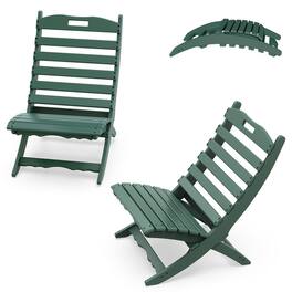 FODINGHILL - Folding Xavier Wave Chairs Set of 2, Portable HDPE Adirondack Chairs, All-Weather Outdoor Chairs - Forest