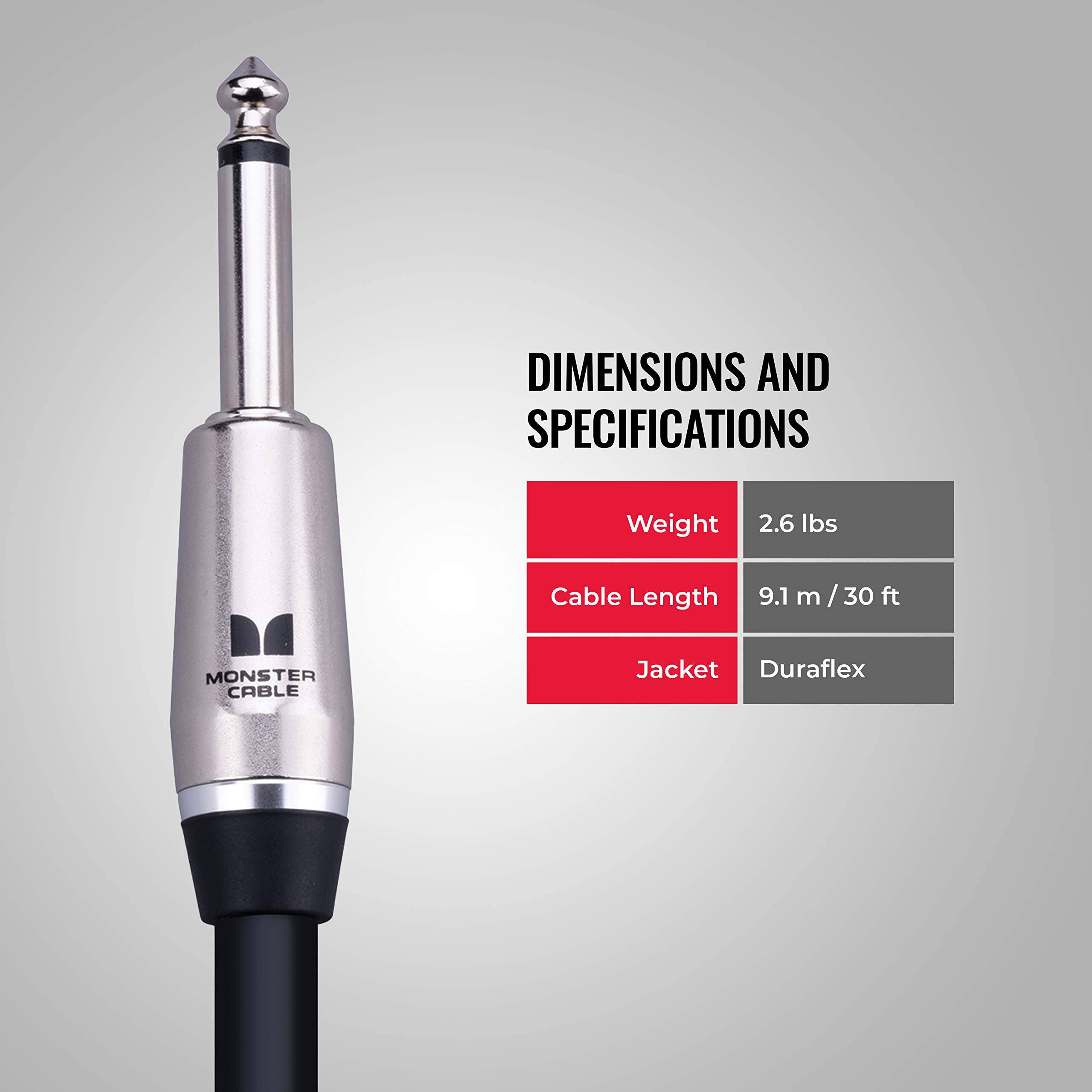 DIMENSIONS AND SPECIFICATIONS

- Weight: 2.6 lbs
- Cable Length: 9.1 m / 30 ft
- Jacket: Duraflex