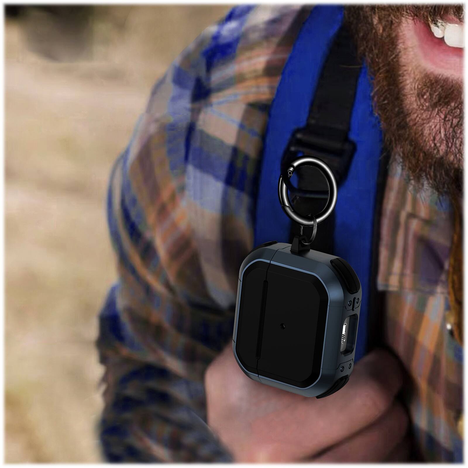 Alt View 15. SaharaCase - Armor Series Case for Apple AirPods (3 Generation) - Blue.