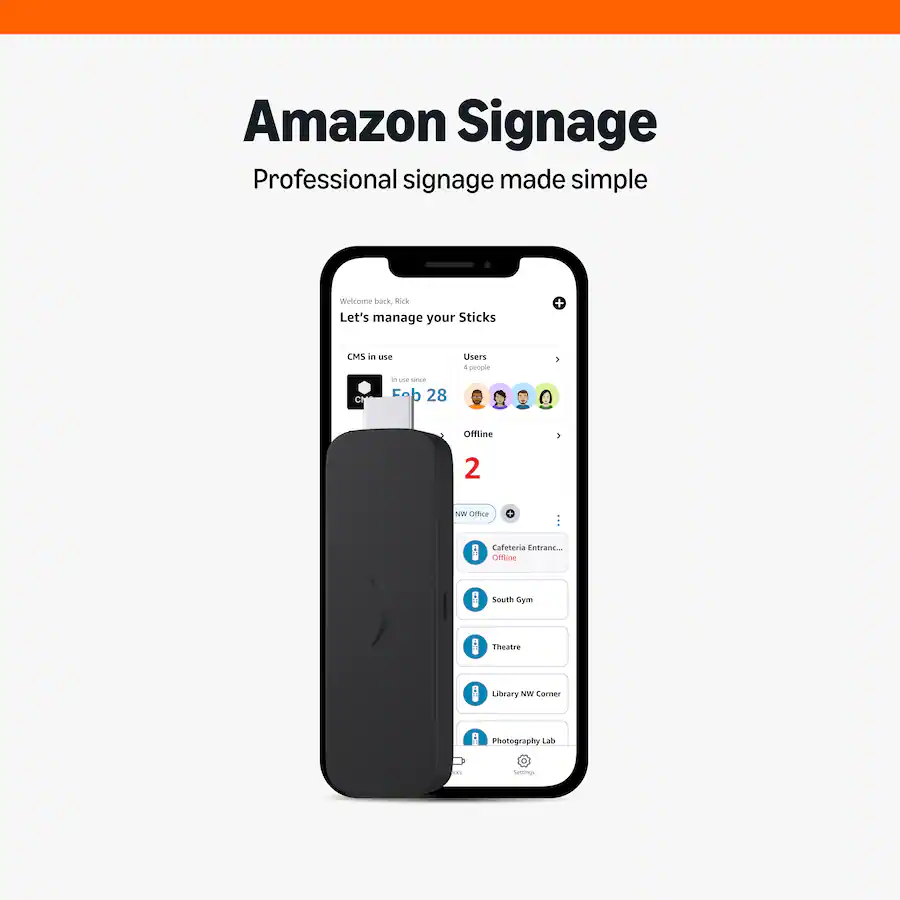 Amazon Signage Manager Amazon Signage Stick – Pro 4K Signage – 16GB Designed for Businesses ...