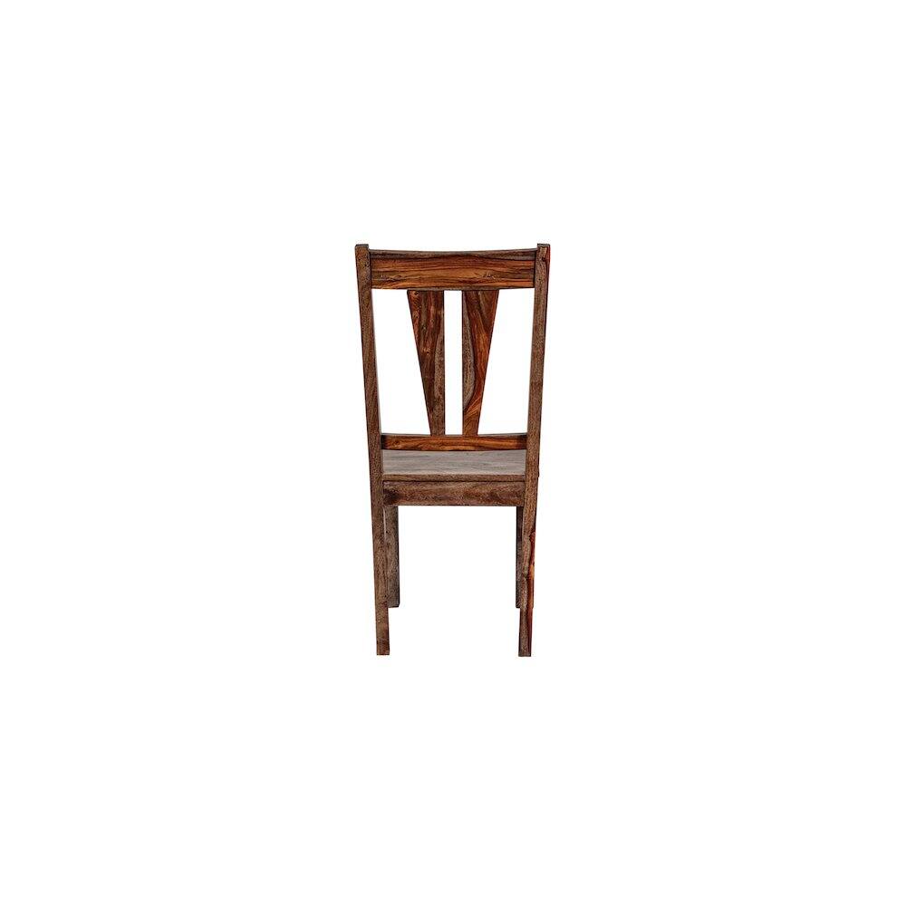 Angle. Porter Designs - Kalispell Solid Sheesham Wood Dining Chair - Brown.