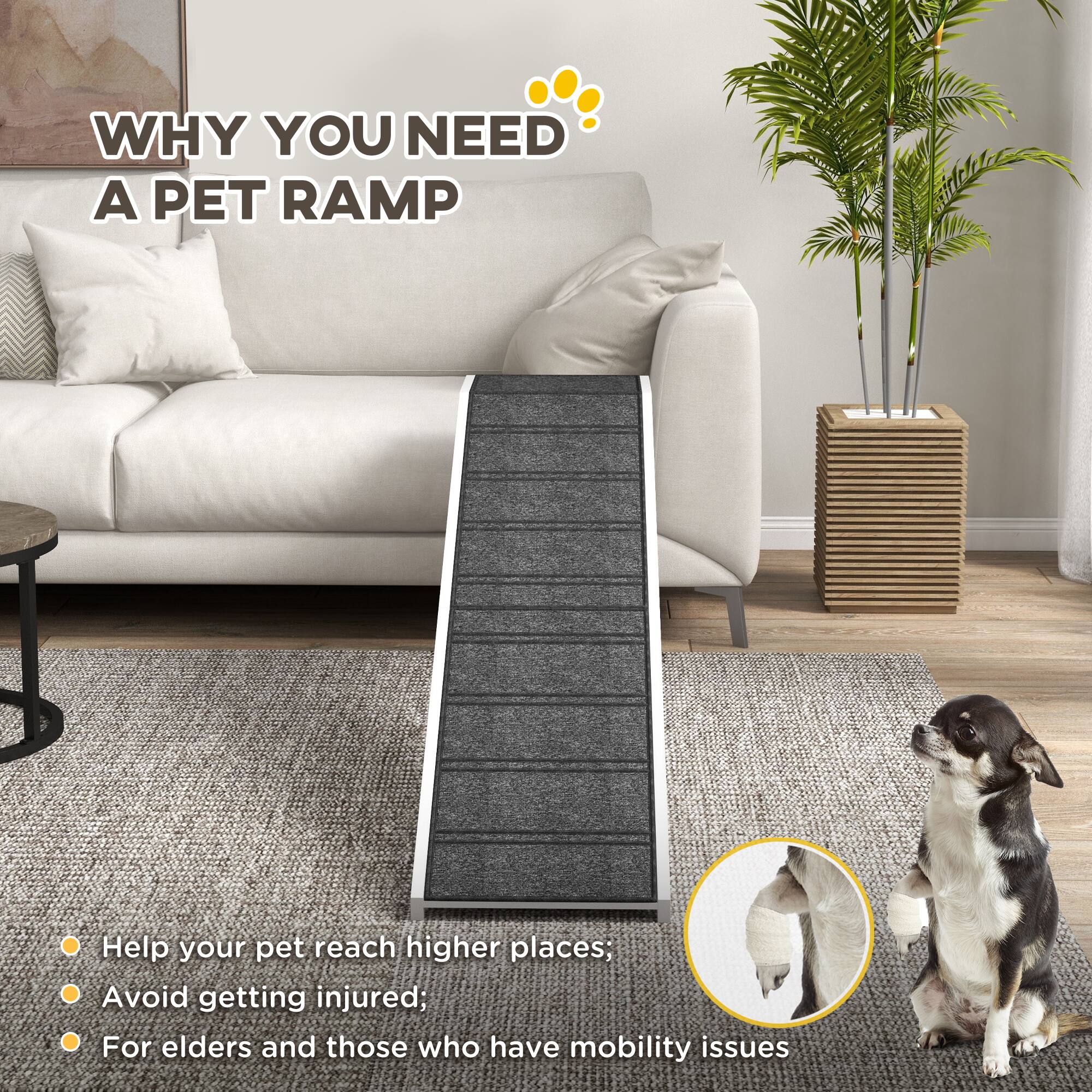 WHY YOU NEED A PET RAMP

- Help your pet reach higher places;
- Avoid getting injured;
- For elders and those who have mobility issues