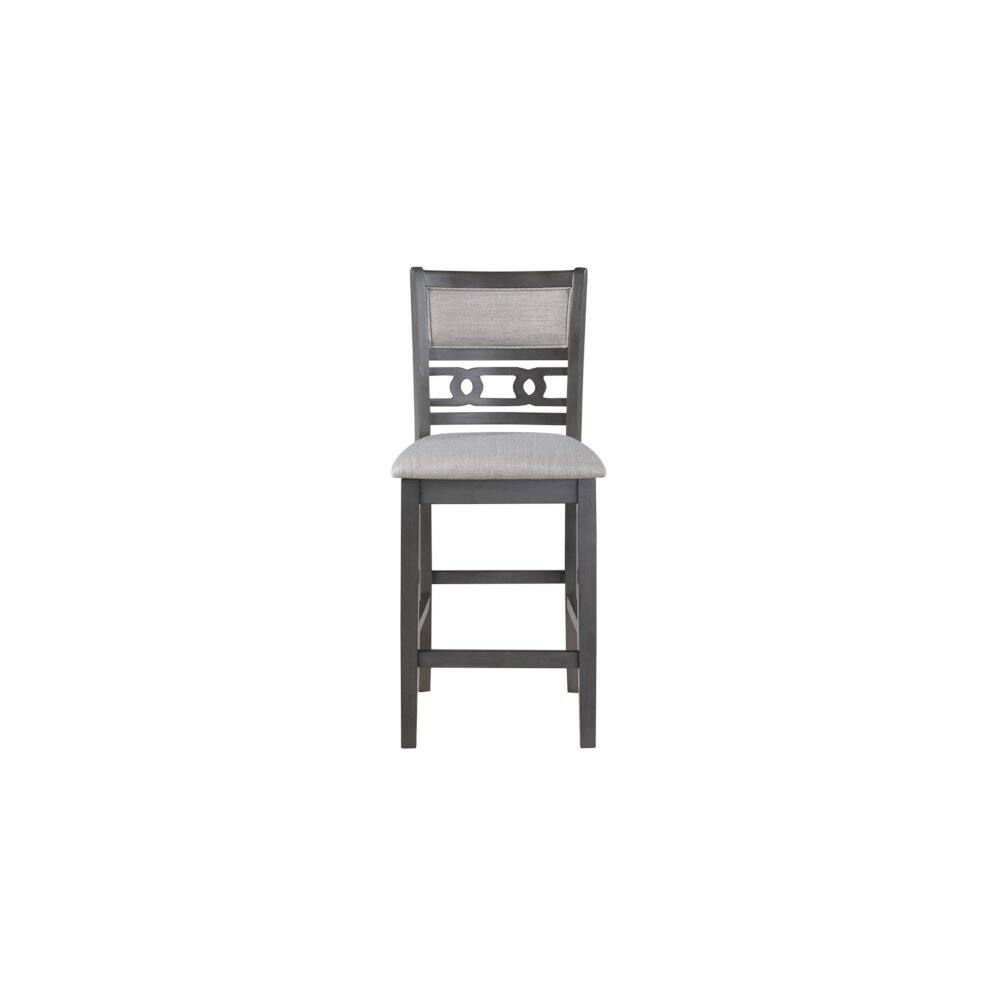 Alt View 6. New Classic Furniture - Gia 3-Piece 42" Wood Counter Drop Leaf Table Set - Grey.