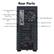 Rear Ports:
1. PS/2 Keyboard/Mouse Port
2. USB 3.2 Gen2 10 Gbps Type A Ports
3. USB 3.2 Gen2x2 20 Gbps, Type-C
4. USB 2.0 480 Mbps Ports
5. Audio Ports
6. Ethernet RJ-45 Port
7. HDMI TM 2.1b Port
8. Display Ports 2.1b