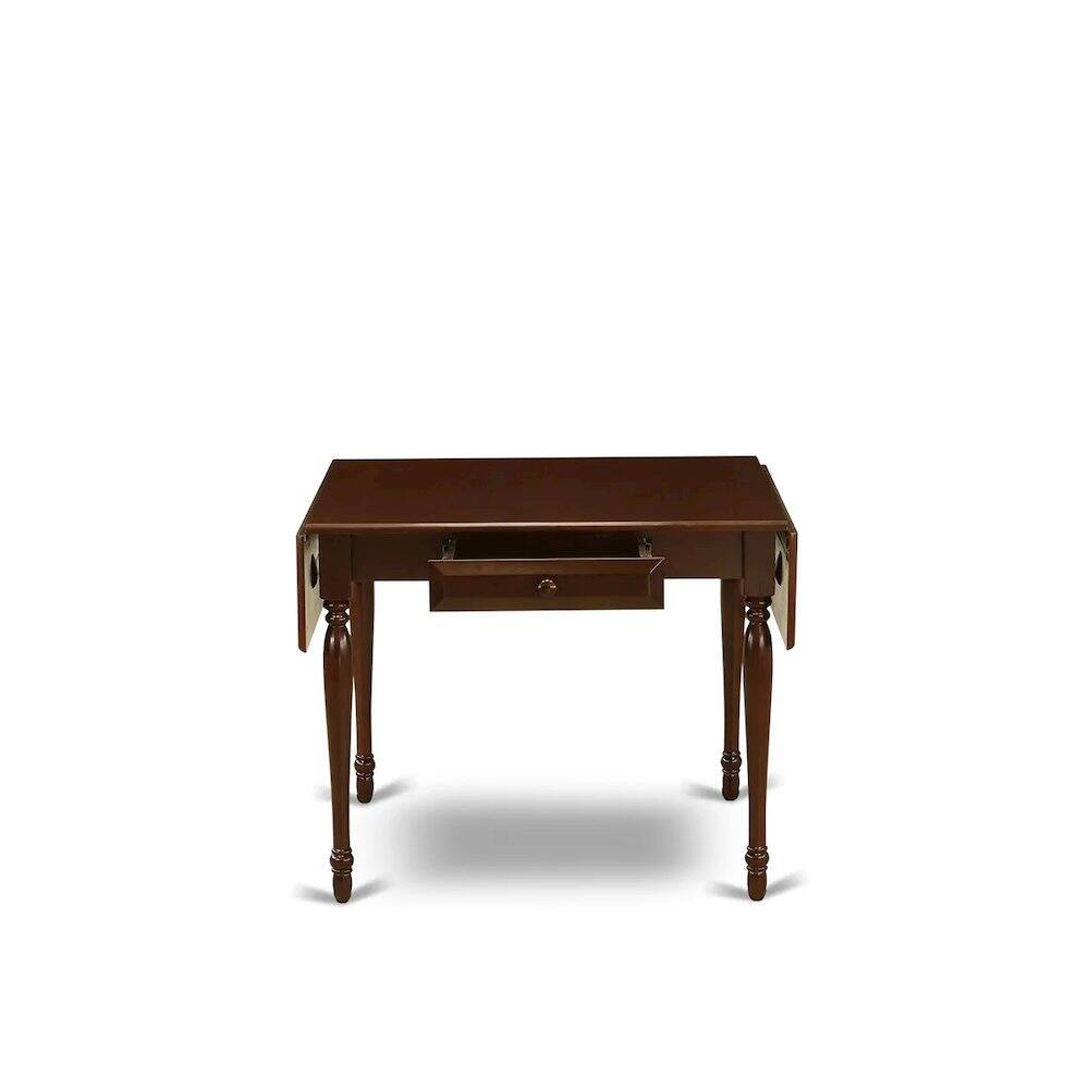 Back. East West Furniture - Dining Table Mahogany - Brown.