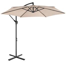 Winado - 10 ft Cantilever Patio Umbrella, Offset Cantilever Outdoor Umbrella Easy Crank & Tilt Adjustment for Backyard