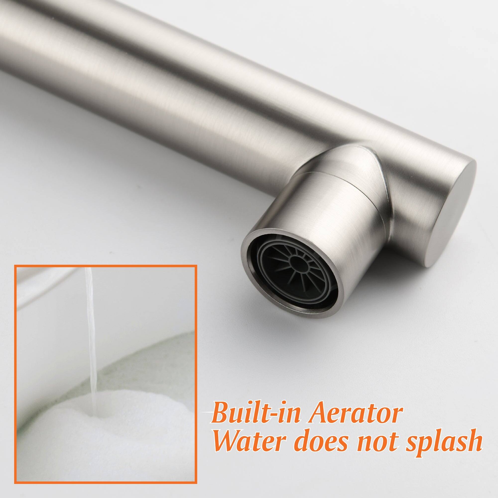 Built-in Aerator  
Water does not splash