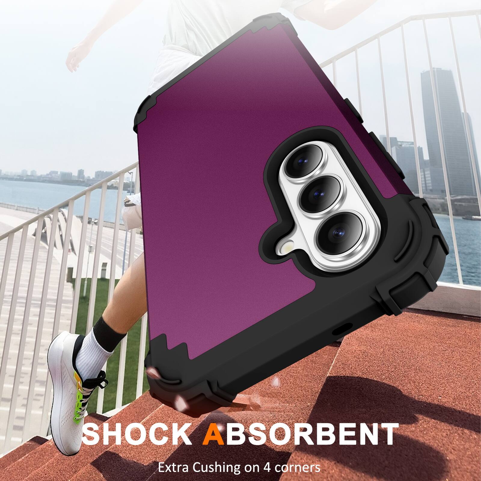 SHOCK ABSORBENT  
Extra Cushing on 4 corners