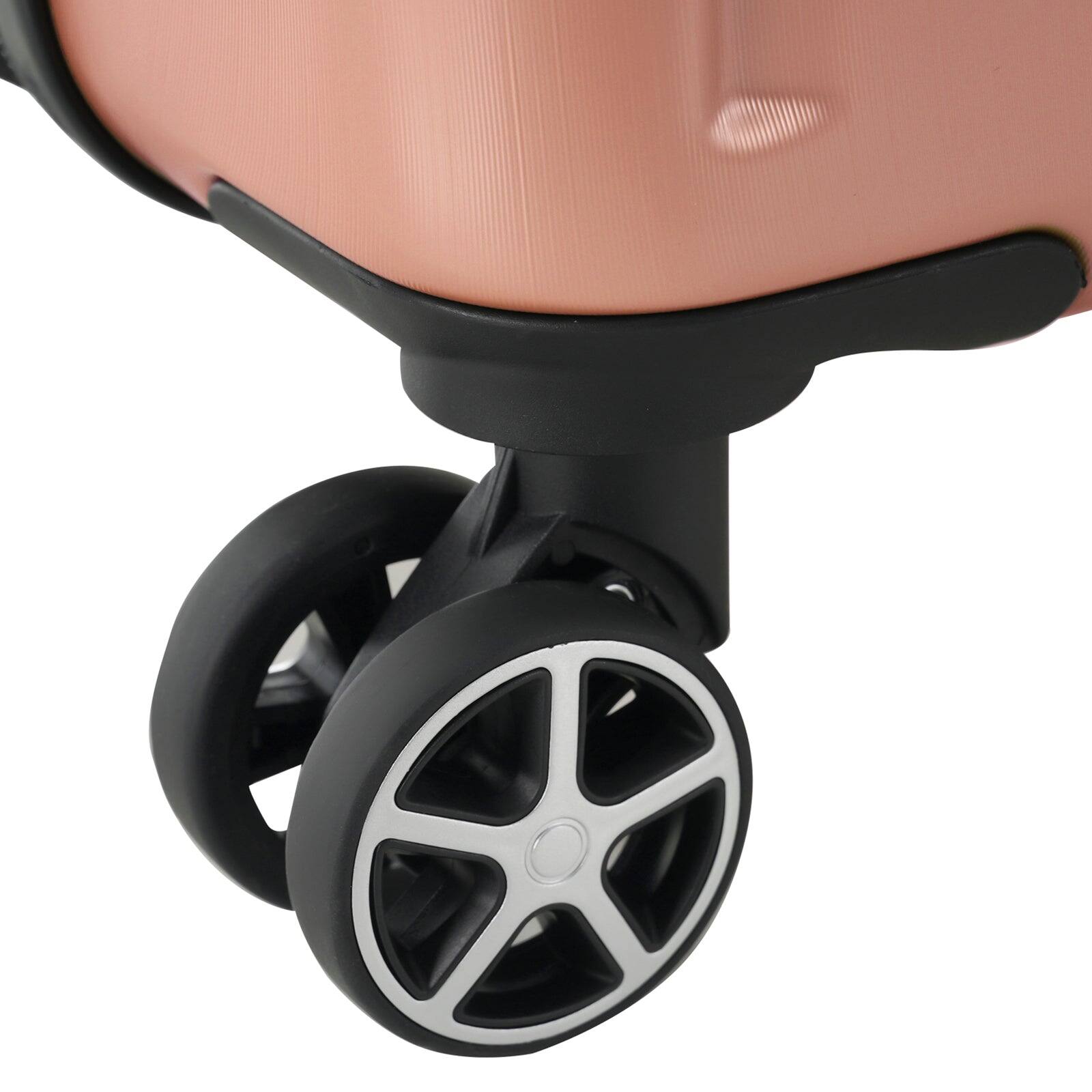 Alt View 7. BreeBe - Hardshell Luggage 28-Inch Checked Suitcase, Lightweight Durable ABS, Double Wheels, Expandable Travel Bag Rose Pink - Rose Pink.