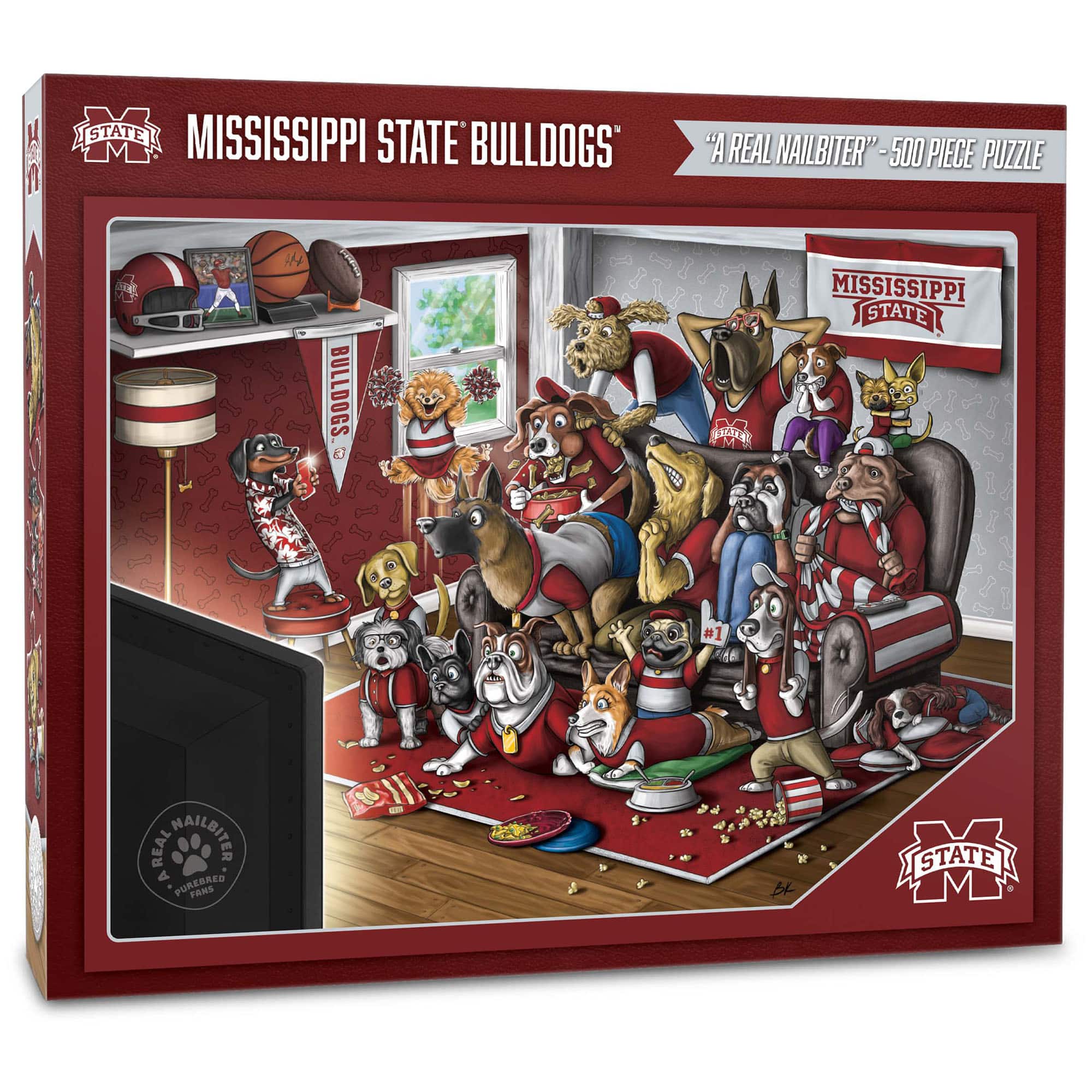 Photos - Jigsaw Puzzle / Mosaic YouTheFan - Mississippi State Bulldogs Purebred Fans 18'' x 24'' A Real Nailbiter 500-Piece Puzzle - Multicolor 4332661