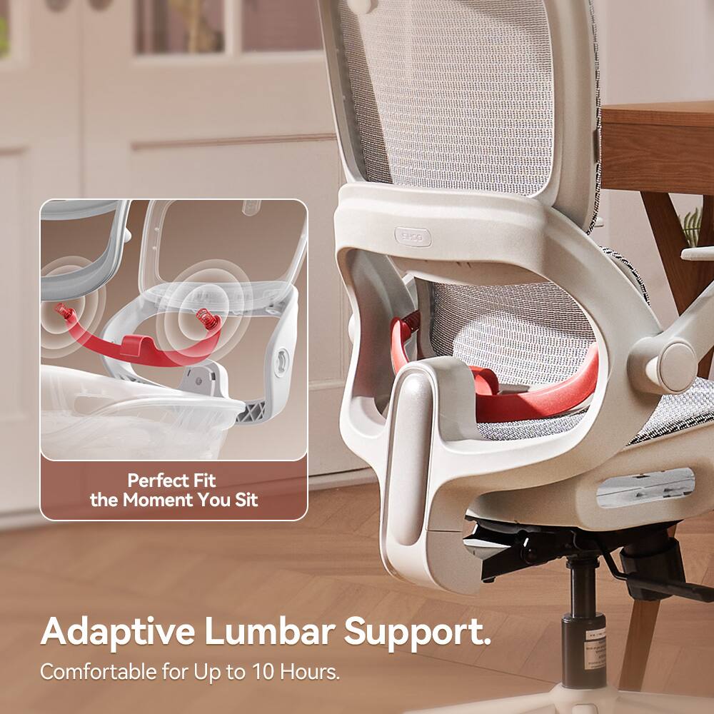 FHOO C Perfect Fit the Moment You Sit Adaptive Lumbar Support. Comfortable for Up to 10 Hours.