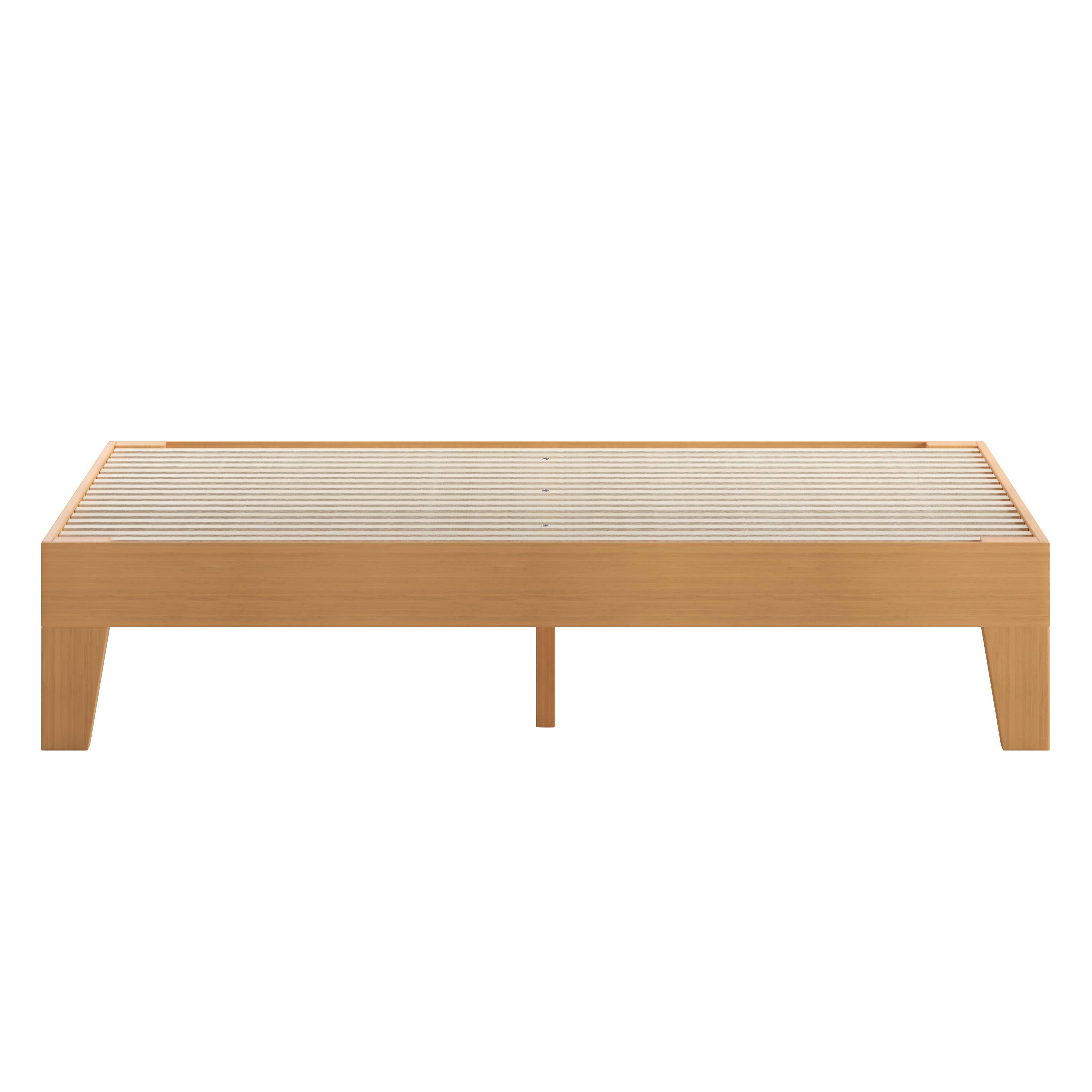 Alt View 8. Emma + Oliver - Avila Wooden Platform Bed with Wooden Support Slats; No Box Spring or Foundation Required - Natural.